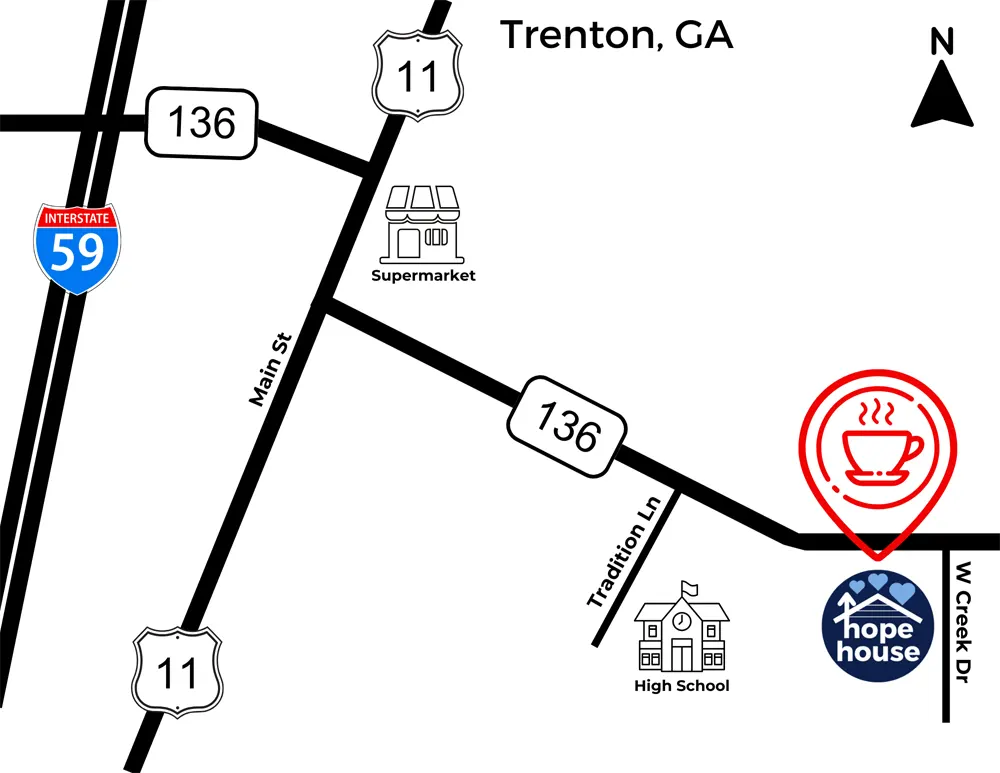 Hope House Café Location Map